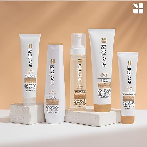 Biolage Bond Therapy Conditioning Foam | Builds Bonds & Reduces Breakage In Fine Hair | Paraben & Sulfate-Free | Vegan | Salon Professional Conditioner | Cruelty-Free | Bonding