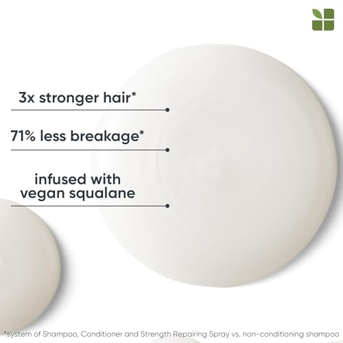 Biolage Strength Recovery Shampoo & Conditioner Set | Gently Cleanses & Reduces Breakage | For All Damaged & Sensitized Hair Types | Vegan | Cruelty-Free