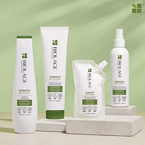 Biolage Strength Recovery Shampoo & Conditioner Set | Gently Cleanses & Reduces Breakage | For All Damaged & Sensitized Hair Types | Vegan | Cruelty-Free