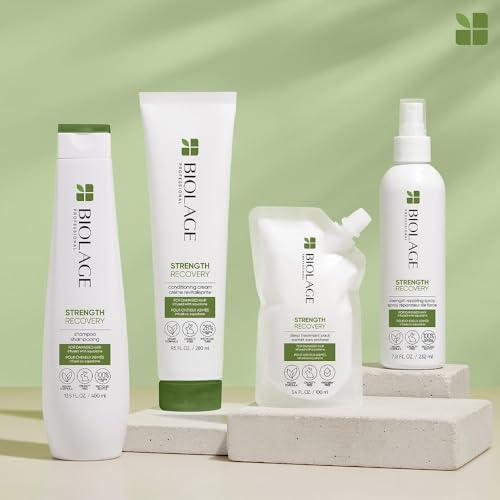 Biolage Strength Recovery Deep Treatment Pack | Moisturizing Hair Repair Mask | For Dry, Damaged Hair Types | Deep Conditioning | Cruelty-Free | Infused with Vegan Squalane | 3.4 Fl. Oz
