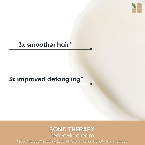Biolage Bond Therapy Smoothing Leave-In Cream | Builds Bonds & Deeply Conditions | Paraben & Sulfate-Free | Vegan | Salon Professional Treatment | Cruelty-Free | Bonding