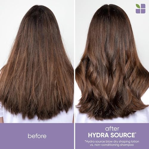 Biolage Hydra Source Blow Dry Shaping Lotion | Leave-In Heat Protectant | Nourishes, Hydrates & Provides Long-Lasting Style | With Aloe & Hyaluronic Acid | Vegan & Cruelty-Free | 5.1 fl. oz