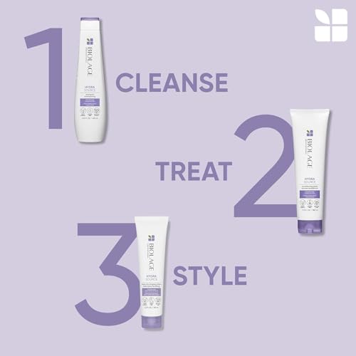 Biolage Hydra Source Blow Dry Shaping Lotion | Leave-In Heat Protectant | Nourishes, Hydrates & Provides Long-Lasting Style | With Aloe & Hyaluronic Acid | Vegan & Cruelty-Free | 5.1 fl. oz