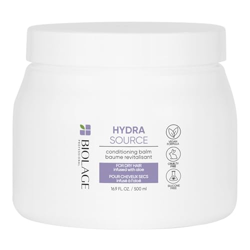 Biolage Hydra Source Conditioning Balm | Hydrates, Nourishes & Detangles Dry Damaged Hair | Moisturizing | Sulfate-Free | For Medium To Coarse Hair | Deep Conditioning | 16.9 Fl. Oz