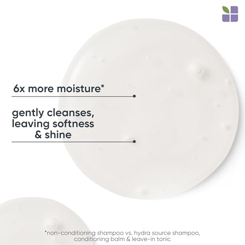 Biolage Hydrasource Salon Shampoo | Hydrates & Moisturizes Dry Hair | Helps Repair Split Ends | Paraben-Free | For Dry Hair | Weightless, Soft Finish | Vegan | Cruelty Free | 33.8 Fl. Oz