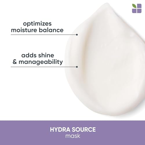 Biolage Hydra Source Mask | Revives Dry Strands For Increased Hair Shine & Manageability | For Dry Hair | Paraben-Free | Vegan | 16.9 Fl. Oz
