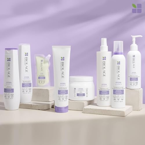 Biolage Hydra Source Mask | Revives Dry Strands For Increased Hair Shine & Manageability | For Dry Hair | Paraben-Free | Vegan | 16.9 Fl. Oz