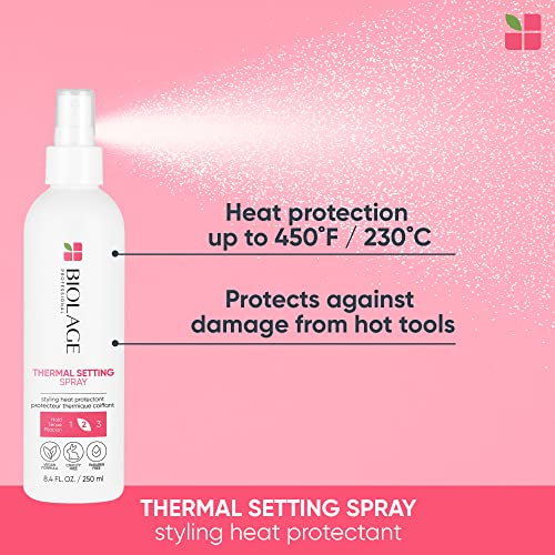 Biolage Thermal Active Spray | Heat Styling Treatment Adds Body & Volume | Paraben-Free | Vegan | 8.4 Fl Oz