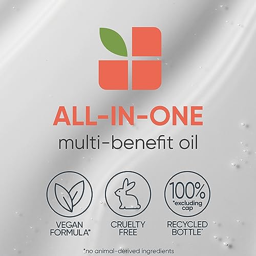Biolage All-In-One Multi-Benefit Oil | Pre-Shampoo & Leave-In Treatment | Smooths, Detangles & Controls Frizz | For All Hair Types
