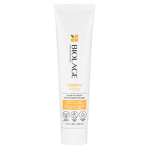 Biolage Smooth Proof Leave-In Cream | Controls Frizz, & Detangles for Smoother, More Manageable Hair | Paraben-Free | For Frizzy Hair | 5.1 Fl Oz