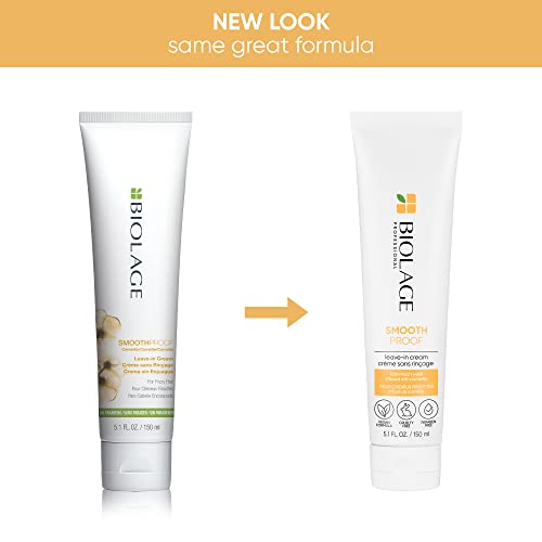 Biolage Smooth Proof Leave-In Cream | Controls Frizz, & Detangles for Smoother, More Manageable Hair | Paraben-Free | For Frizzy Hair | 5.1 Fl Oz