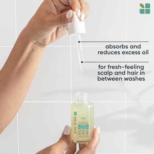 Biolage Scalp Sync Oil Balancing Serum | Absorbs & Reduces Excess Oil | For Oily Scalp | Paraben & Silicone-Free | Vegan | Cruelty Free | Lightweight Leave-In Serum For Oil Reduction