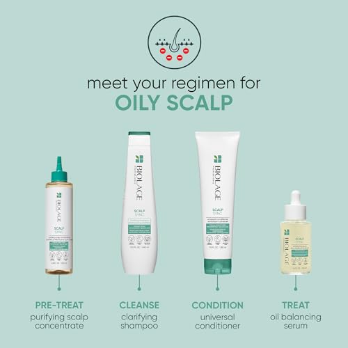 Biolage Scalp Sync Oil Balancing Serum | Absorbs & Reduces Excess Oil | For Oily Scalp | Paraben & Silicone-Free | Vegan | Cruelty Free | Lightweight Leave-In Serum For Oil Reduction