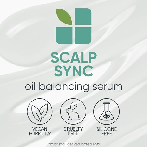 Biolage Scalp Sync Oil Balancing Serum | Absorbs & Reduces Excess Oil | For Oily Scalp | Paraben & Silicone-Free | Vegan | Cruelty Free | Lightweight Leave-In Serum For Oil Reduction