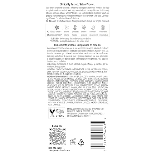 Biotera Intensive 2:1 Cool + Hydrate Balm Conditioner | Vegan & Cruelty Free | Paraben & Sulfate Free | Color-Safe | 6 Fl Oz