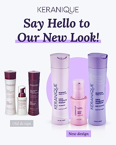 Keranique Hair Growth Spray - Lift & Repair, Voluminizes instantly - Styling ,Texturizing Spray For Fine Hair - Heat Damage Protectant With Keratin 3.4 oz