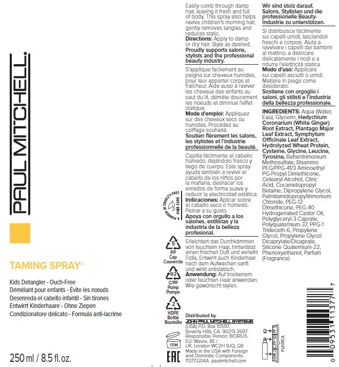Paul Mitchell Taming Spray, Kids Detangler, Ouch-Free, For All Hair Types, 8.5 fl. oz.