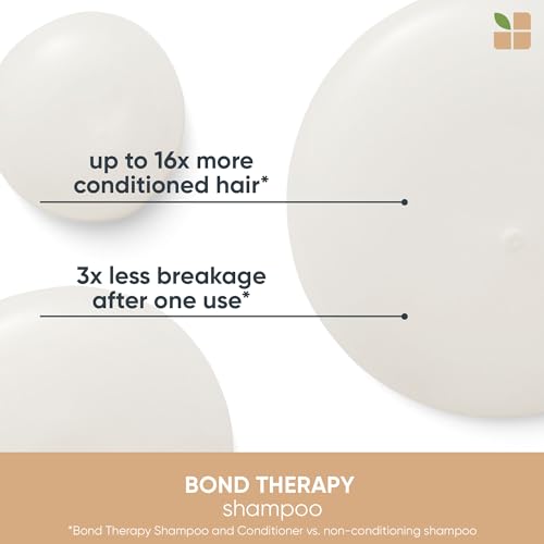 Biolage Bond Therapy Sulfate-Free Shampoo & Conditioner Set | Builds Bonds & Reduces Breakage | Paraben & Sulfate-Free | Vegan | Salon Professional Shampoo | Cruelty-Free | Bonding