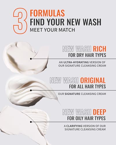 Hairstory New Wash DEEP Clarifying Cleansing Cream + Scalp Brush for Oily Hair | Color Protectant | Sulfate-Free | Natural | Apple Cider Vinegar & Argan Oil | Shampoo & Conditioner Alternate, 8oz
