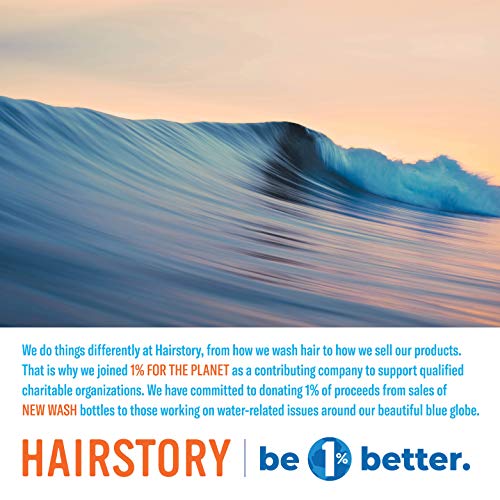 Hairstory New Wash DEEP Clarifying Cleansing Cream + Scalp Brush for Oily Hair | Color Protectant | Sulfate-Free | Natural | Apple Cider Vinegar & Argan Oil | Shampoo & Conditioner Alternate, 8oz