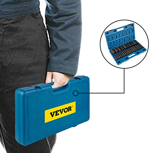 VEVOR Impact Socket Set 26-Piece 1/2" Metric Drive