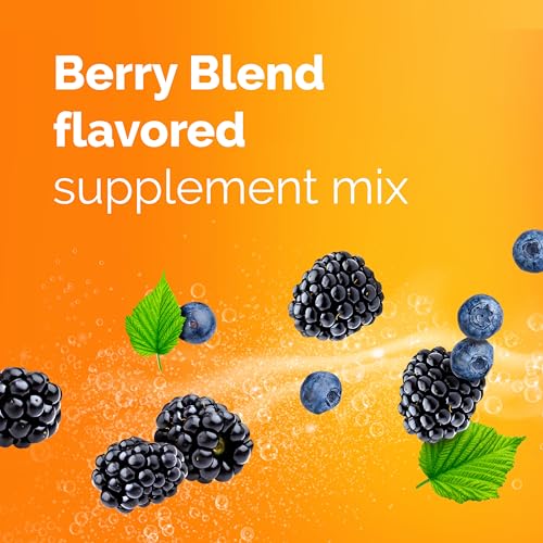 Emergen-C Vitamin C Ashwagandha Drink Mix, Dietary Supplement for Immune Support, Berry Blend - 18 Count