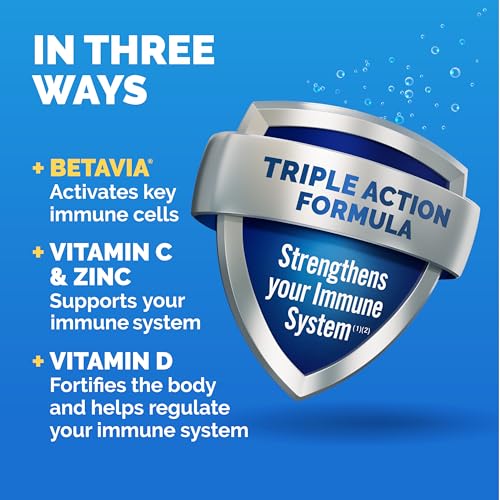 Emergen-C Immune+ Vitamin C 1000mg (18 Count, Elderberry) Dietary Supplement Fizzy Drink Mix Powder Packets