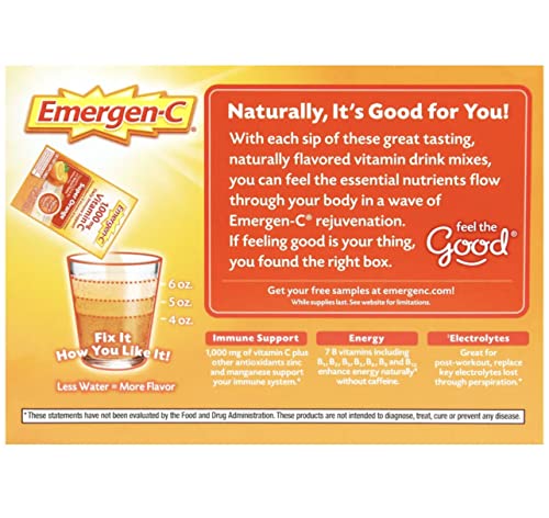 Emergen-C Tangerine Fizzy Drink Mix 90 Pack