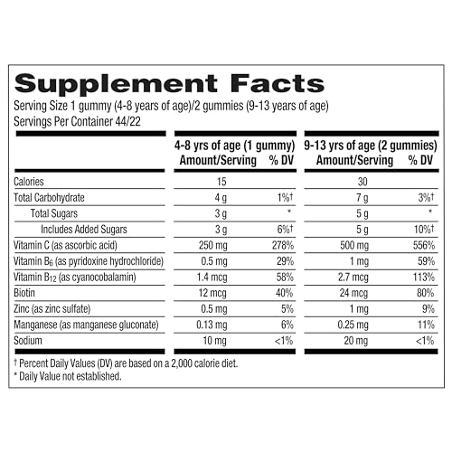 Emergen-C Kidz Daily Immune Support Dietary Supplements, Flavored Gummies with Vitamin C and B Vitamins, Fruit Fiesta Flavored Gummies - 44 Count
