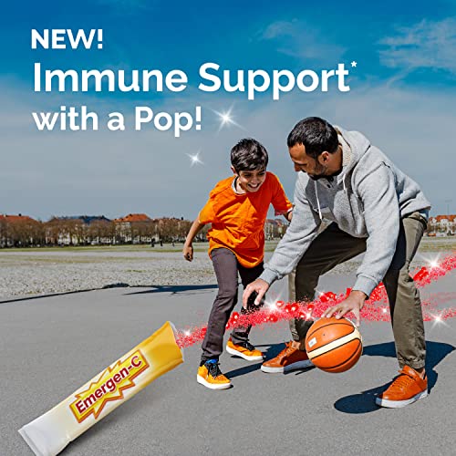 Emergen-C Kidz Crystals, On-The-Go Immune Support Supplement with Vitamin C, B Vitamins, Zinc and Manganese, Sparkly Strawberry - 28 Stick Packs