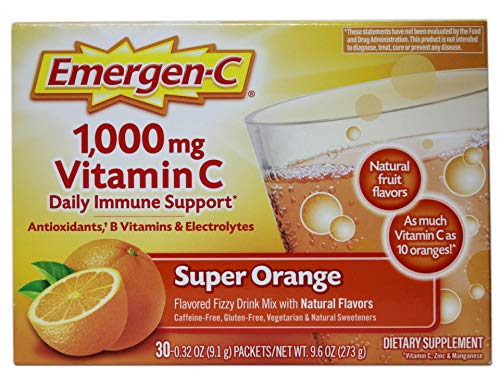Emergen-C 1000 mg Vitamin C - Super Orange Flavor Pack of 3,30 count