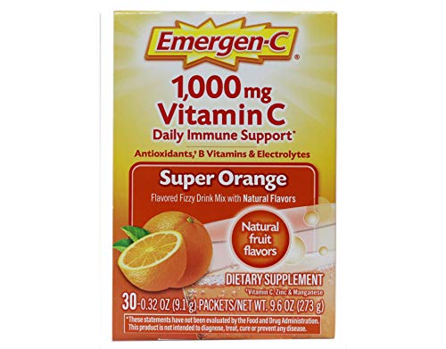 Emergen-C 1000 mg Vitamin C - Super Orange Flavor Pack of 3,30 count