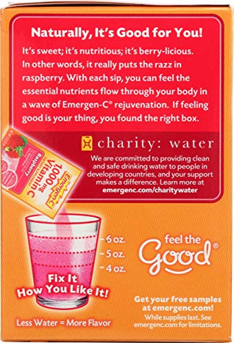 Alacer Raspberry Emergen C Box 30 Pack, 0.32 OZ