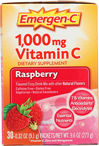 Alacer Raspberry Emergen C Box 30 Pack, 0.32 OZ