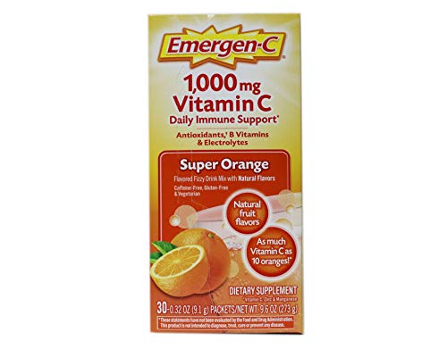 Emergen-C 1000 mg Vitamin C - Super Orange Flavor Pack of 3,30 count