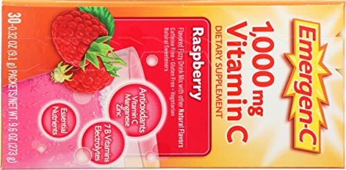 Alacer Raspberry Emergen C Box 30 Pack, 0.32 OZ