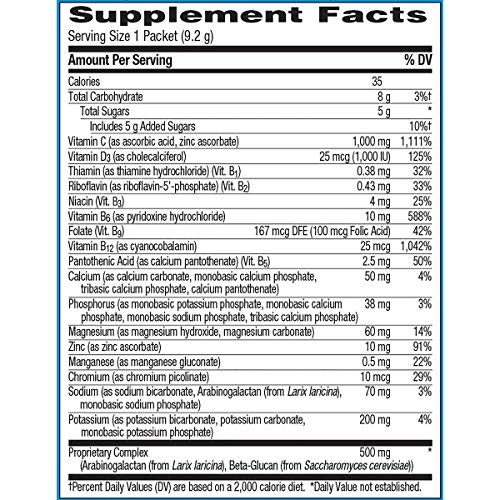 Emergen-C Immune+ 1000Mg Vitamin C Powder, with Vitamin D, Zinc, Antioxidants and Electrolytes for Immunity, Immune Support Dietary Supplement, Raspberry Flavor - 10 Count