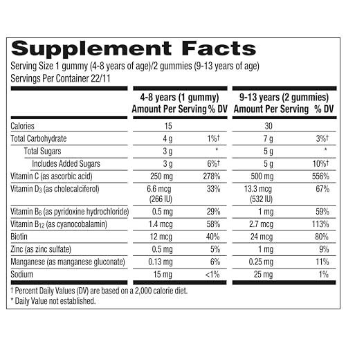 Emergen-C Kidz Immune+ Immune Support Dietary Supplements, Flavored Gummies with Vitamin C, B Vitamins and Vitamin D for Immune Support, Fun-tastic Fruit Flavored Gummies - 22 Count