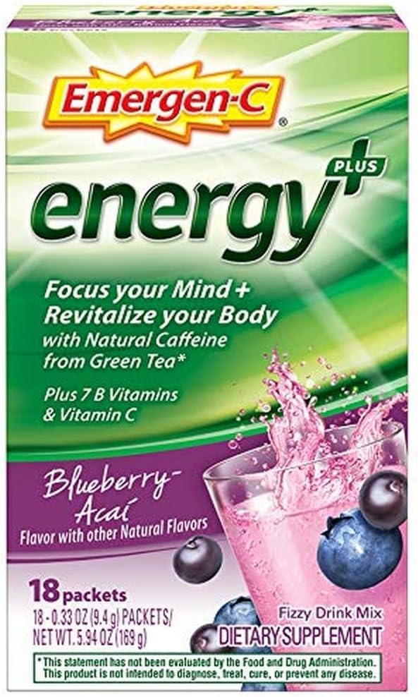 Emergen C Energy Blueberry Acai 18 Packets