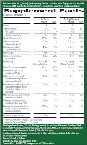 Emergen C Energy Blueberry Acai 18 Packets