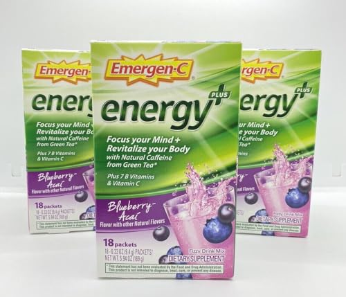 Emergen C Energy Blueberry Acai 18 Packets