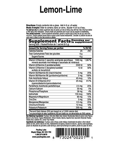 Ener-C Vitamin Drink Mix, Lemon Lime, 1000 Mg, 30 Count