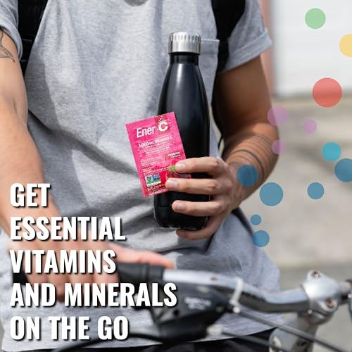 Ener-C Variety Pack Multivitamin Drink Mix Powder Vitamin C 1000mg & Electrolytes with Real Fruit Juice Natural Energy & Immune Support for Women & Men - Non-GMO Vegan & Gluten Free - 60 Count