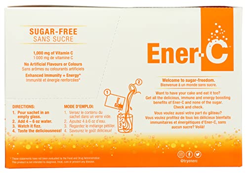 Ener-Life Orange Sugar Free Vitamin C Drink Mix 30 Count, 2 OZ