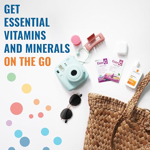 Ener-C Sugar Free Energy Mixed Berry Multivitamin Drink Mix Vitamin C 1000mg & Electrolytes - Natural Immunity Support with Real Fruit Juice Powders Non-GMO Vegan & Gluten Free - 30 Count