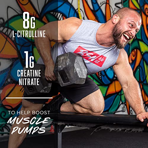 BSN N.O.-XPLODE Vaso Pre Workout Powder with 8g of L-Citrulline and 3.2g Beta-Alanine and Energy, Flavor: Razzle Dazzle, 48 Servings