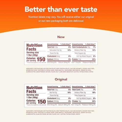 think! Protein Bars with Chicory Root for Fiber, Digestive Support, Gluten Free with Whey Protein Isolate, Salted Caramel, Snack Bars without Artificial Sweeteners, 1.4 Oz (30 Count)