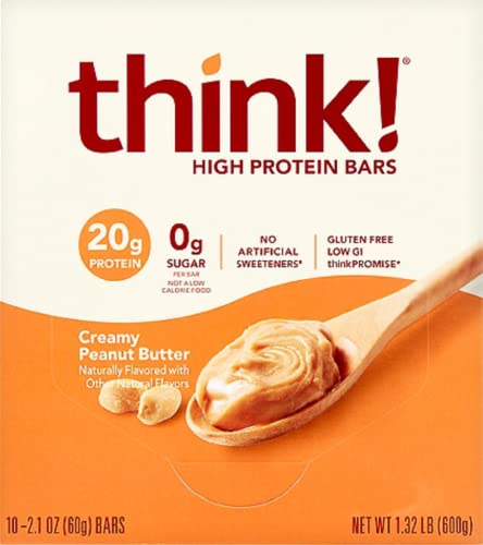 Think Thin 20 Pack (2 X Box of 10) (1,200g) - (Creamy Peanut Butter)