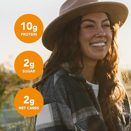 think, Keto Protein Bars, Healthy Low Carb, Low Sugar, Gluten Free Snack with No Artificial Sweeteners, 4G Net Carbs & 10G of Whey Protein - Chocolate Peanut Butter Pie (10 Count)