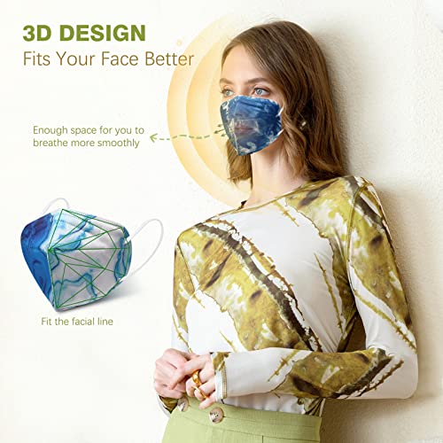 50 Pack KN95 Face Masks Multicolor Respirator